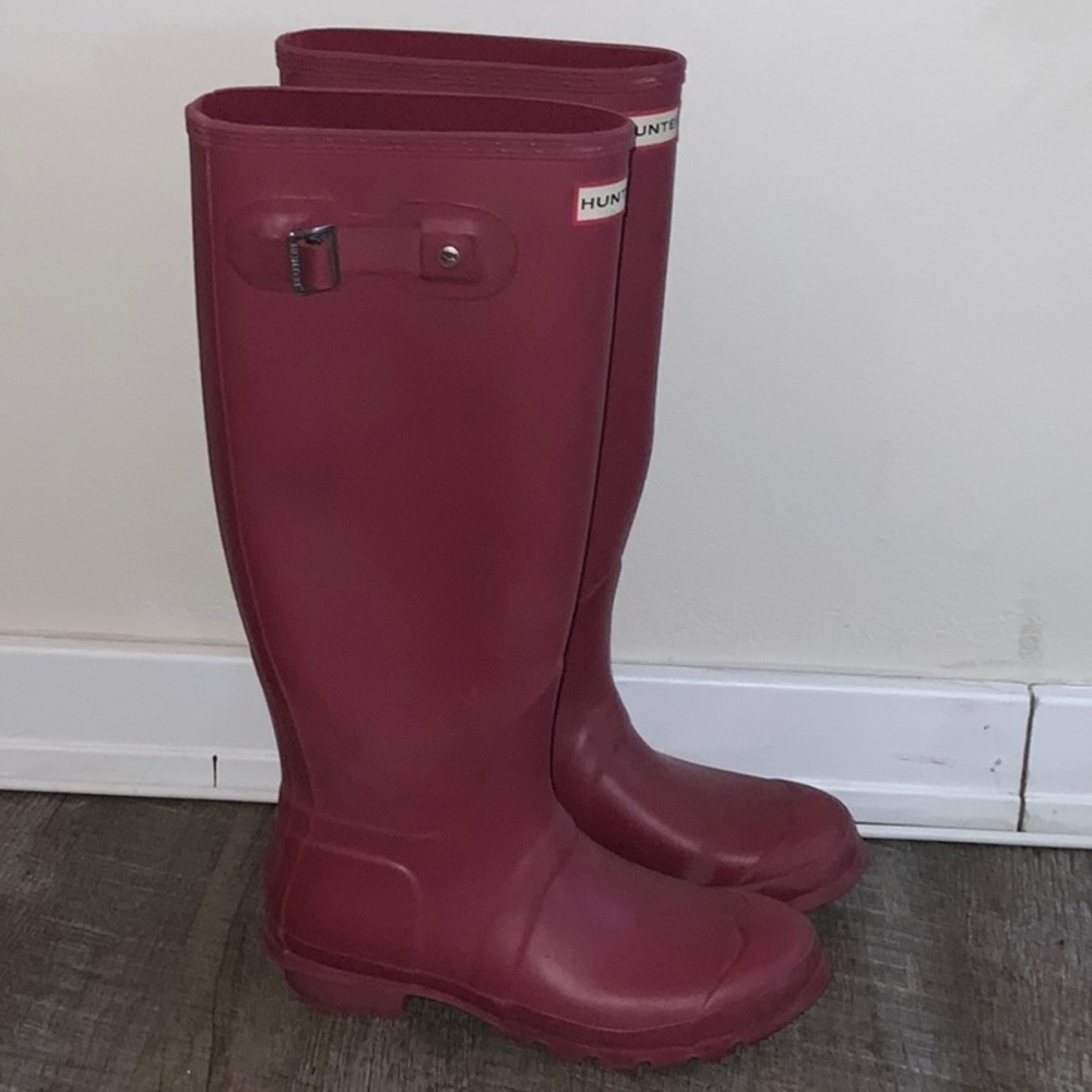 Rust/Dark Pink Hunter Boots - Picture 1 of 5